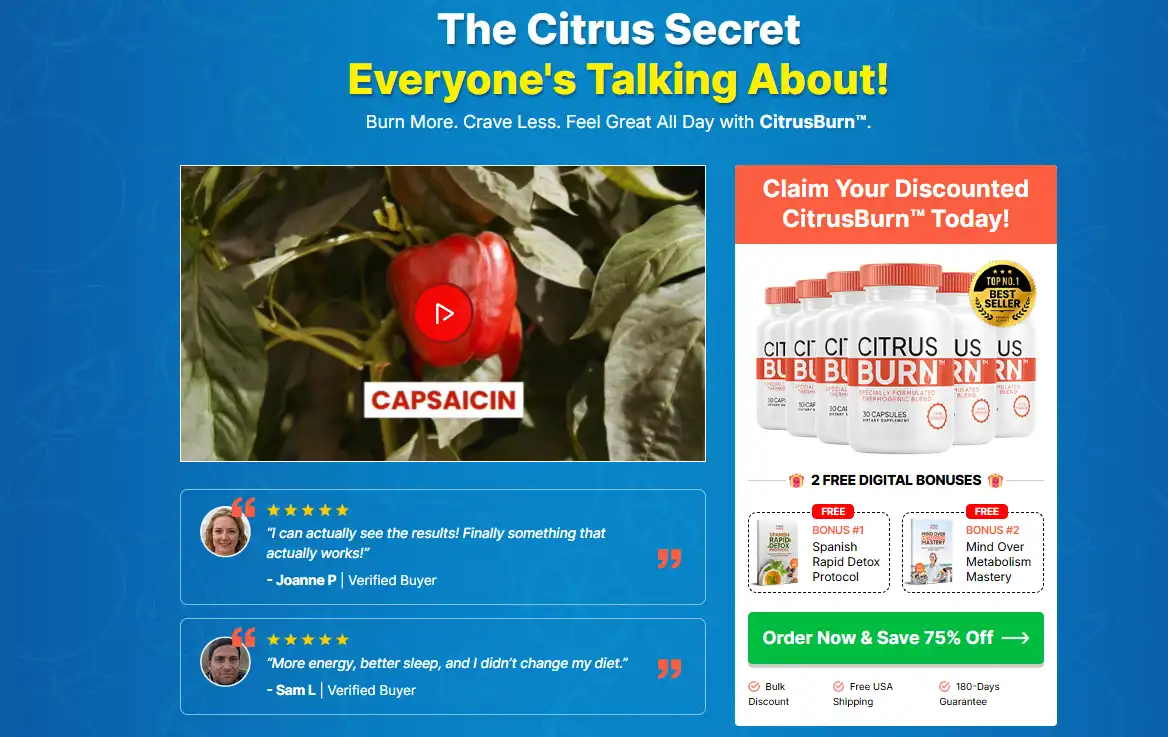 Citrus Burn™ 2026 Complete Review: Real Science, USA Results & Where to Buy Safely